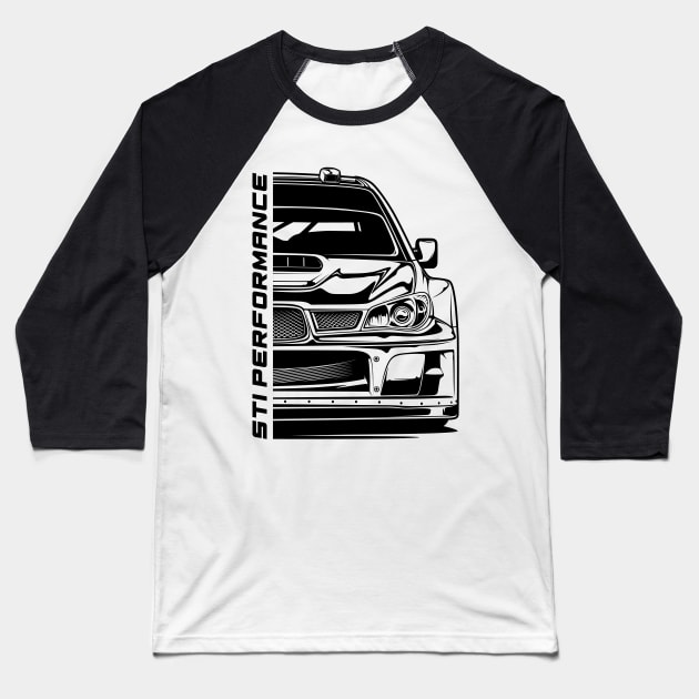 WRC Subaru WRX STI Performance Baseball T-Shirt by idrdesign